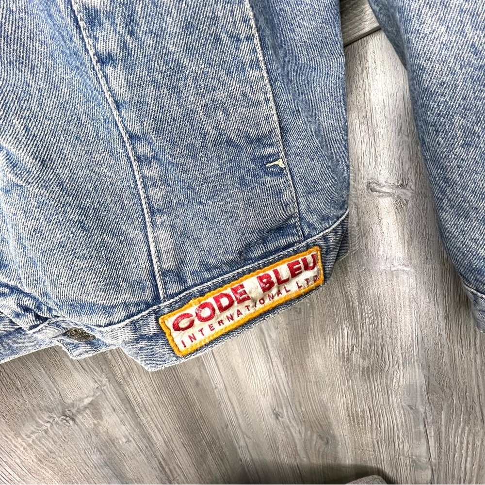 Code Bleu Vintage Denim Patch Jacket - image 4